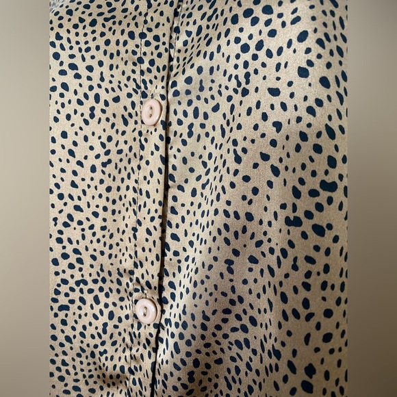 Brown and Black leopard Dot Long Sleeve top JON & ANNA CONTEMPORARY - Picture 4 of 5